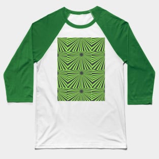 Neon Green Star Burst Fractured Sunrise Otherworldly Horizon Starburst Moonrise Sunshine Baseball T-Shirt